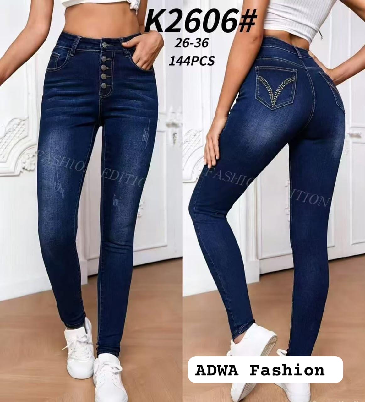 Women’s High-Waist Blue Jeans K2606